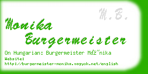 monika burgermeister business card